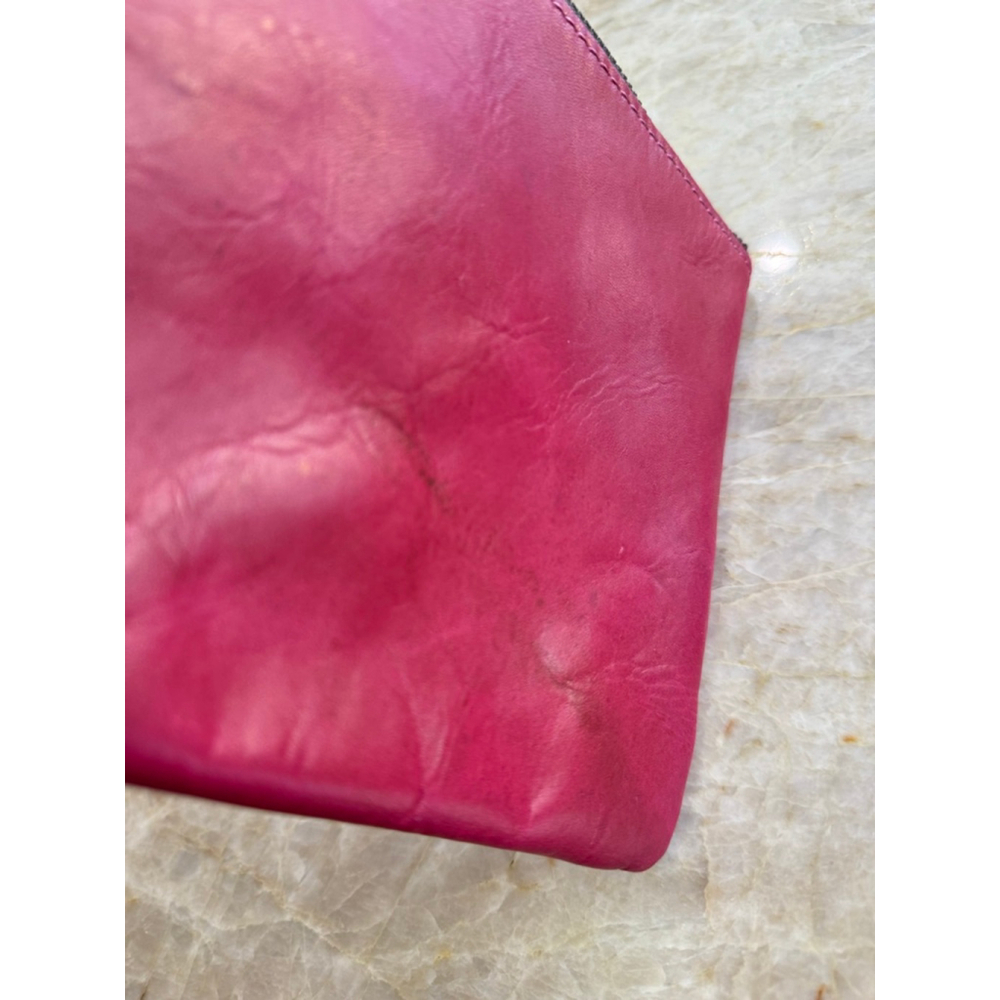 Patricia Nash Red pink Embossed Leather Clutch floral zip organizational pouch - Picture 11 of 11